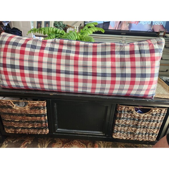 Pottery Barn Kids Grat Charlie Lumbar Pillow Sham & Insert Red Truck & Trailers - Picture 2 of 6